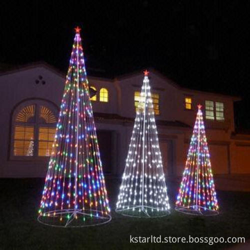 Multicolor LED Christmas Tree Light, 3 Meters High, with Controller for Outdoor and Indoor Use